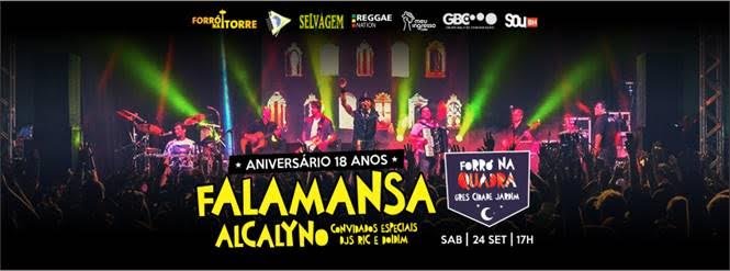 Falamansa celebra 18 anos de carreira com show na Quadra da Escola de Samba Cidade Jardim