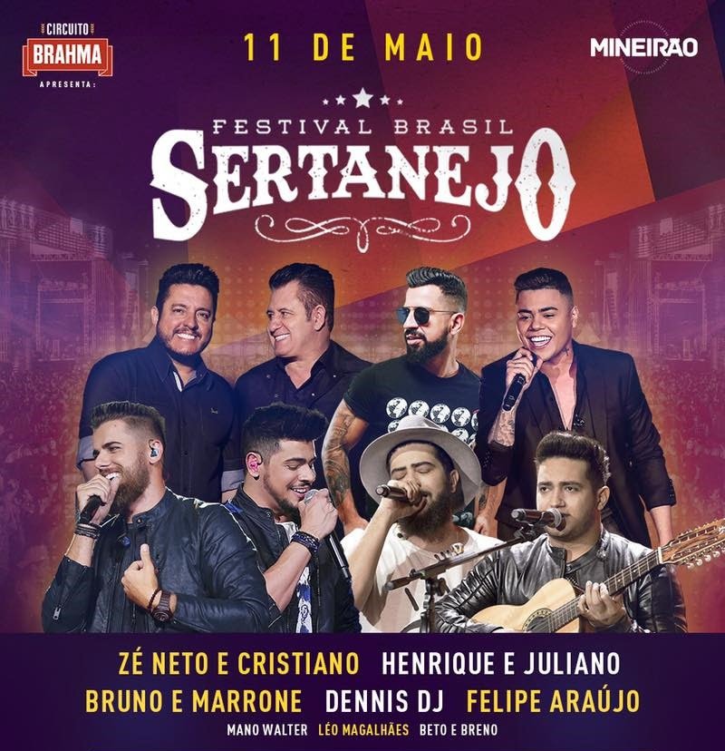 Festival Brasil Sertanejo tem ingressos mais baratos até 10 de abril