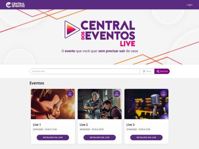 Empresa mineira Central dos Eventos lança primeira plataforma para transmissões ao vivo do Brasil