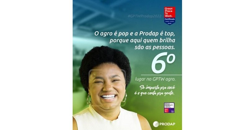 Prodap é reconhecida mais uma vez entre as melhores empresas para se trabalhar no agro e em Minas Gerais