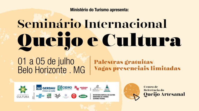 Belo Horizonte receberá o Seminário Internacional Queijo e Cultura