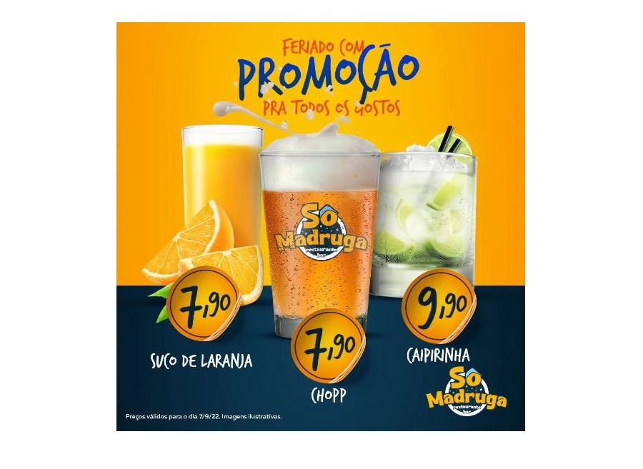 Neste 7 de setembro, Sô Madruga têm chopp a R$7,90