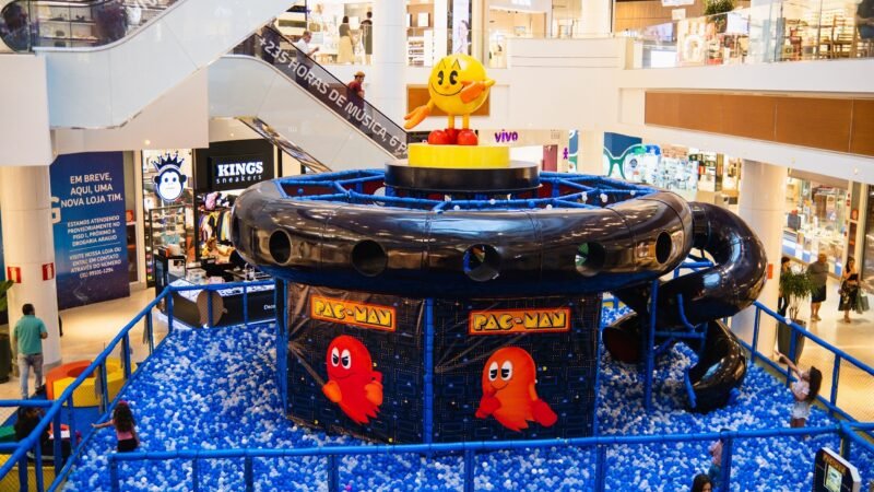 “Pac-Man” é atração para as crianças no Boulevard Shopping BH