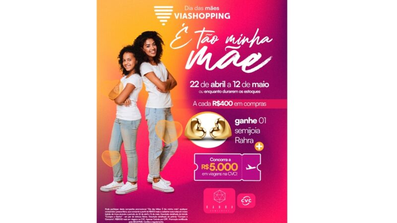 DIA DAS MÃES: COMPRAS NO VIASHOPPING BARREIRO PODEM VALER VIAGENS E PRESENTES